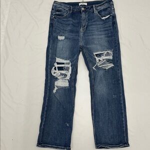 Distressed Risen Boyfriend Jeans